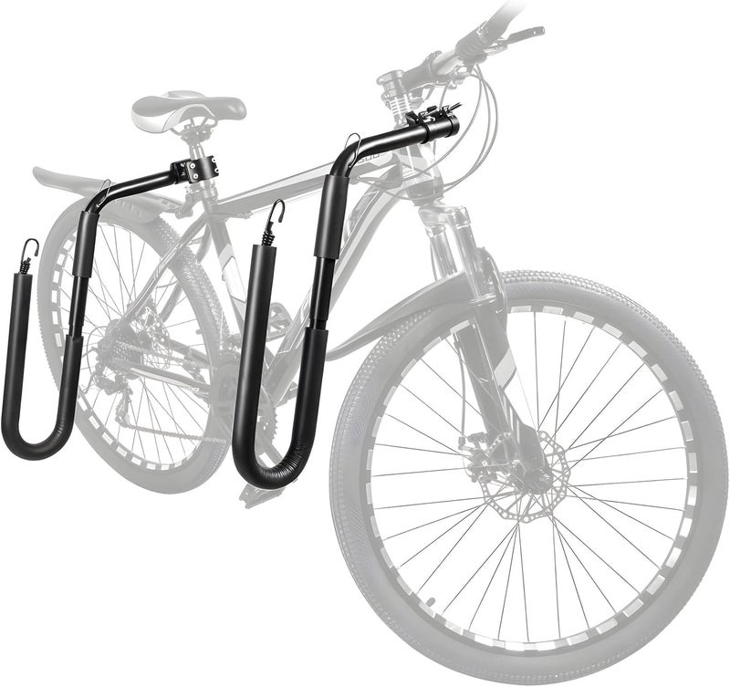 DTNESS Bicycle Surfboard Racks, Bike Surf Board Holder for Shortboards, Longboards, SUP Paddleboards, Skis, Windsurfing Boards, Outdoor Sports Surfing Wakeboard Carrier Mount for Bike - Image 1